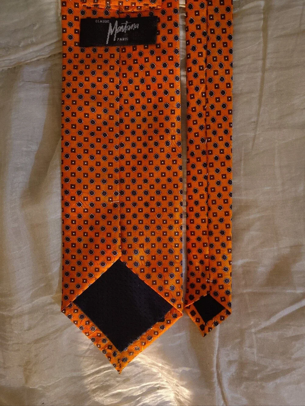 Vintage Claude Montana Paris Geometric Print Men's Tie - AS IS